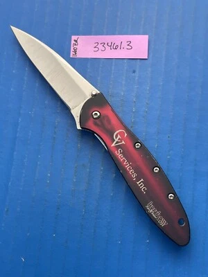 Cuchillo de bolsillo plegable con bloqueo SpeedSafe Kershaw Ken Onion Leek 1660BR campamento de caza Foto 1 de 4