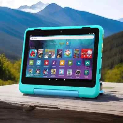 Amazon Fire HD 8 Kids Pro Tablet 32GB, Age 6 - 12,  Latest 2024 Model, Teal, 8" - Image 1 of 4