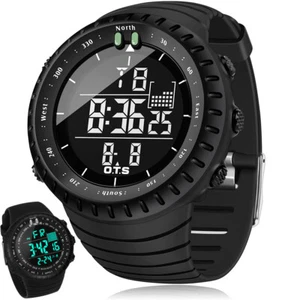 Waterproof Men's Military Tactical LED Digital Sports Watch Backlight Wristwatch - Picture 1 of 17