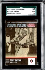 2015 Panini Contenders Tony Gwynn Old School Colors SGC 98/ GEM 10