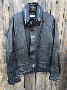 Chaqueta de cuero negra nueva con etiquetas $5K Saint Laurent 2017 talla S 46 EE. UU. 36 - Imagen 1 de 12
