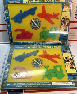 VINTAGE PUZZLE GAME BY  Blue Box SPIN -O- A Puzzle 2 In Original Packaging - Picture 1 of 11