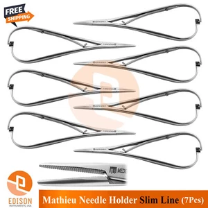 7 Stück Dental Slim Line Mathieu Nadelhalter Pinzette Kieferorthopädische Blattatur Zange - Bild 1 von 3