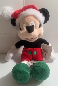 Disney Store Santa Hat Mickey Mouse Mini Plush NWT - Picture 1 of 1