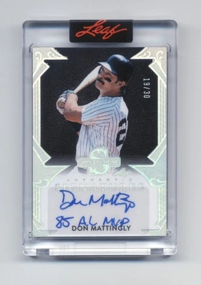 Leaf Spectacular Baseball 2025 Don Mattingly automático 85 AL MVP 19/30 Foto 1 de 2