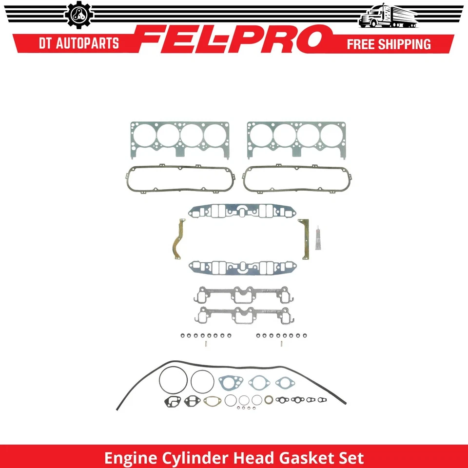 Para 1971-1974 Dodge W200 Pickup 5.9L V8 conjunto de junta de cabeça de cilindro de motor Fel-Pro - Imagem 1 de 1