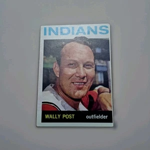 1964 Topps Baseballkarte Cleveland Indians Wally Post Vintage #253 keine Knicke - Bild 1 von 2