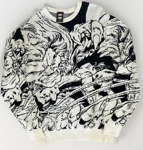 Marvel X HUF Men’s XL Wolverine Vs. Sabertooth Cotton/Rayon Jacquard Sweater - Picture 1 of 16