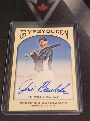 Jose Bautista Auto 2011 Topps Gypsy Queen On Card Autograph Blue Jays #GQA-JB - Image 1 of 2