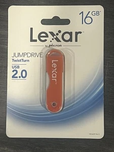 NEW Lexar JumpDrive TwistTurn USB 2.0 Flash Drive, Orange 16GB - Afbeelding 1 van 2