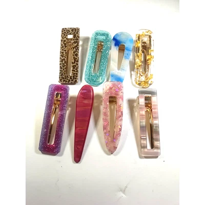 Lote de 8 clips de pasador de pelo retro clásico Foto 1 de 4