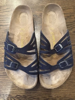 Sandalias Birkenstock Granada Azul Oscuro Nubuck 42 Mujer 11 Hombre 9 Deslizables Foto 1 de 4