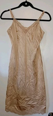 Maidenform Slip Completo Talla 34 Beige Vintage Sweet Nothings 68015-AV Nylon EE. UU. Foto 1 de 4