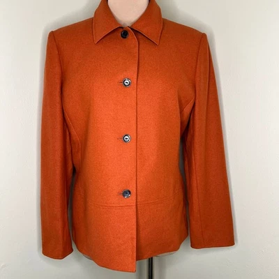 Colecciones De Colección para Chaqueta Le Suit Mezcla Lana 12 Mujer Naranja Otoño Trabajo Oficina Foto 1 de 4