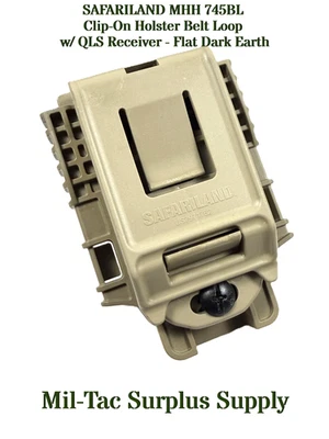 SAFARILAND MHH 745BL Funda con Clip Lazo para Cinturón con Receptor QLS - Tierra Oscura Plana Foto 1 de 4