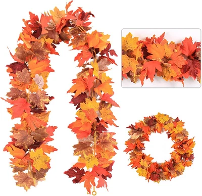 2 Stück Herbstdeko,Herbst Dekoration,Herbstgirlande,Girlande Halloween Blätter D - Bild 1 von 4