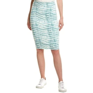 Falda miditube Vince Camuto para mujer Mosaic Waves en Teal Lake XSmall precio de venta sugerido por el fabricante 79 USD - Imagen 1 de 3