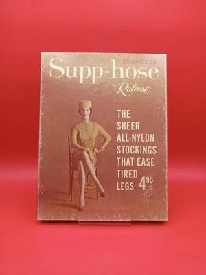 Vintage (1970s?) 2 pair Seamless Supp-Hose stockings by Rolane NOS Beige Small a - Image 1 of 4