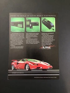 LAMBORGHINI COUNTACH ALPINE VINTAGE ORIGINAL PRINT AD ADVERTISEMENT PRINTED A6 - Bild 1 von 1