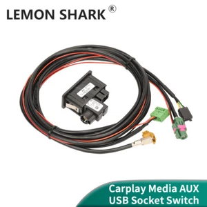 MIB Carplay Media AUX Socket Switch AMI Plug Button Harness Set For VW Golf MK7 - Picture 1 of 4