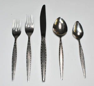 Cubiertos de acero inoxidable Oneida Community Venetia ajuste de 5 piezas MCM bruñido brillante - Imagen 1 de 3