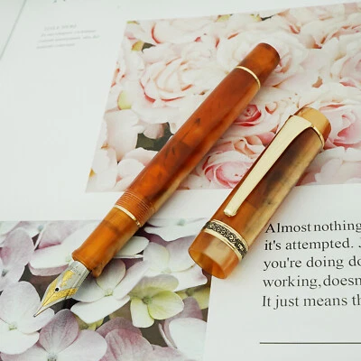 Pluma Estilográfica Kaigelu 316A Celuloide Iridio EF/F/M Plumín Marrón Regalo Oficina Tinta Pluma Foto 1 de 4