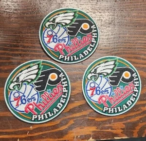 Lot Of 3 Philadelphia Phillies Eagles Flyers 76er's Patches  - Picture 1 of 5