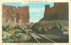 Utah Castle Gate River Canon on Main Line Denver & Rio Grande RR Postcard