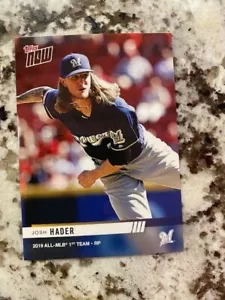 Topps Now 2019 todas las MLB tarjeta de alivio de lanzador Josh Hader - Imagen 1 de 1