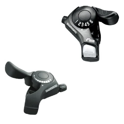 Coppia Comando leva cambio bici SL-TX30-6-STJ-SET Fascetta Shimano 3-6 velocità - Immagine 1 di 4