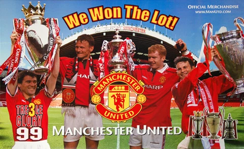 Manchester United FC WE WON THE LOT 1999 Treble Championship 22x34 Wall POSTER Cover