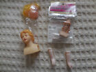 Lot of Doll Making Kit and Head for Crafts, random items for doll making, new