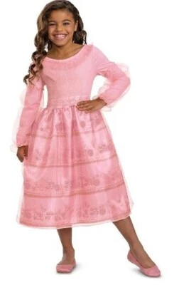 Disney Girls The Little Mermaid Long Pink Ariel Dress Halloween Costume S/6-6x - Image 1 of 4