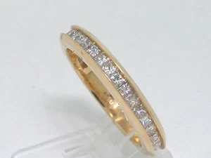 Princessschliff Diamant Memory Ring 750 Gelbgold 18Kt Gold 0,60ct H Si - Bild 1 von 5
