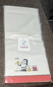 NEW Peanuts Pottery Barn 2Pk Kitchen Towel Tea Towel Santa Snoopy - Picture 1 of 9