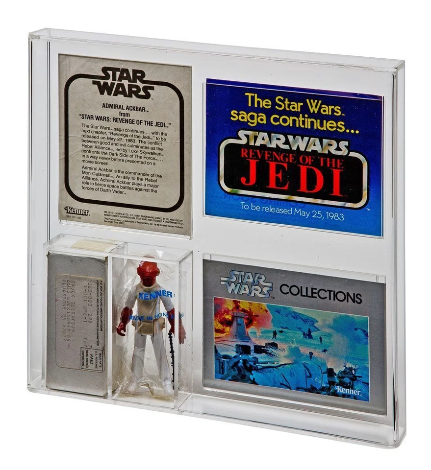 GW Acrylic Mailer Display Case ESB Admiral Ackbar & ROTJ Nien Nunb - AMC-006 - Image 1 of 4