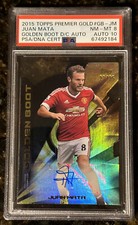 Juan Mata 2015 Topps Premier Gold Die-Cut Auto PSA 8 NM-MT, AUTO 10 #ed 23/25