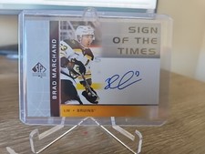 2022-23 Upper Deck SP Authentic Brad Marchand Retro Sign Of The Times Auto 
