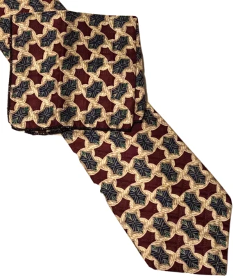 Carter & Holmes 真丝领带和口袋方形套装几何多色 56 英寸 x 4 — 第 1/4 张图片