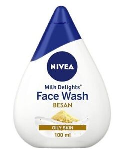 NIVEA Women Face Wash 100 ml for Oily Skin, Milk Delights Besan