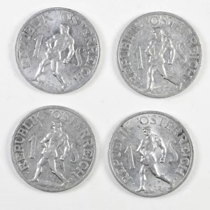 ÖSTERREICH Lot 4 Münzen 1 Schilling 1946 1947 1952 1957 - Bild 1 von 2