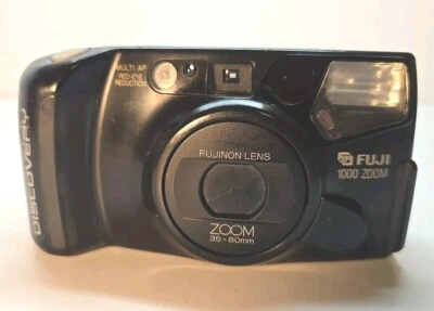 Fuji Discovery 1000 Zoom Fecha Panorama 35 mm - 80 mm Apuntar y Disparar Película Probada Foto 1 de 4