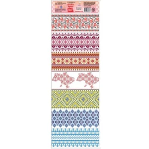 Heat Shrink Sleeves Decoration 7 Easter Egg Wraps Embroidered Ukraine Vyshyvanka - Picture 1 of 1