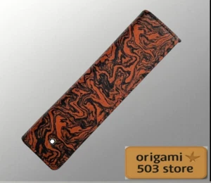 Montblanc Sartorial Estuche para bolígrafos de cuero con cremallera 1 bolígrafo naranja mármol 124475 sin usar - Imagen 1 de 9