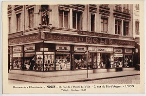 CPA - 69 - LYON - MOLIN, Bonneteire-Chemiserie, 13 rue de l'Hôtel de ville. - Picture 1 of 1