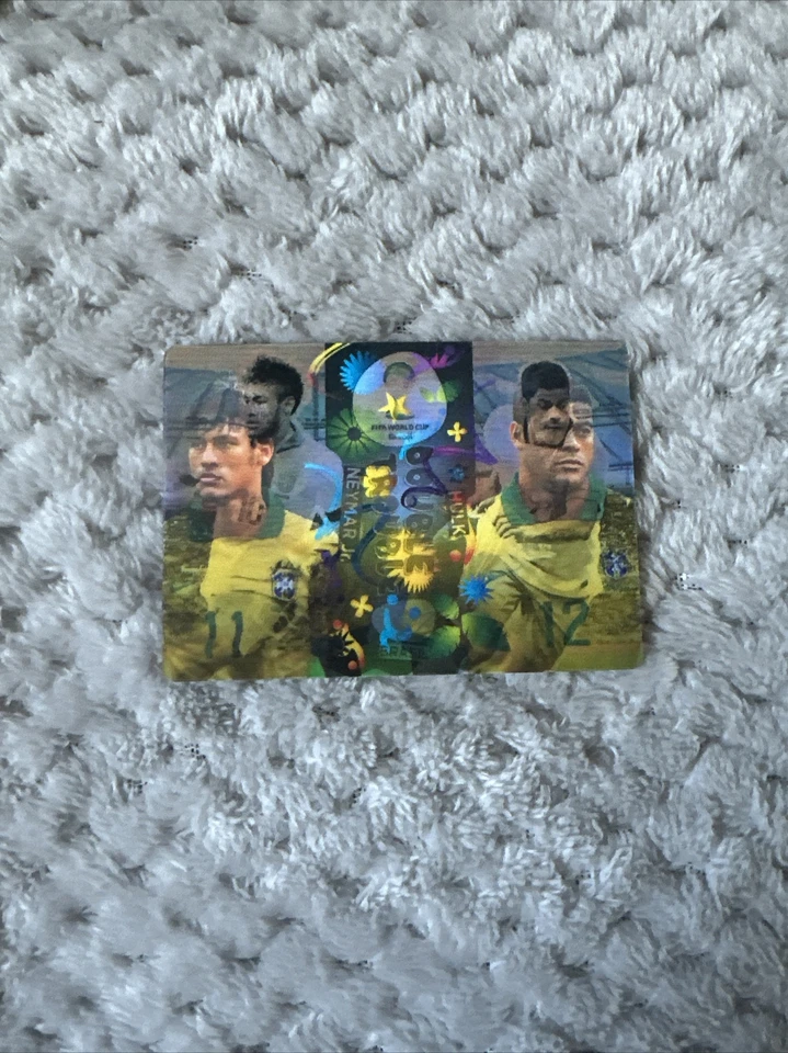 PANINI ADRENALYN XL WORLD CUP 2014 NEYMAR JR/HULK LENTICULAR DOUBLE TROUBLE MINT - Image 1 of 1