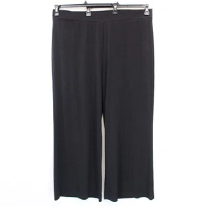 Susan Graver QVC Plus Black Every Day Regular Liquid Knit Wide-Leg Pants 4X - Picture 1 of 7