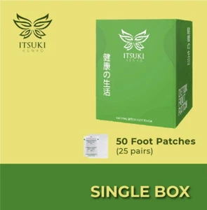 50 pieces in 1 Box ITSUKI KENKO Green Herbal Cleansing Detox Foot Patch GET NOW! - Picture 1 of 6