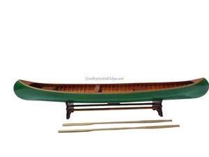 Canoa artesanal a escala Peterborough verde 36 - Imagen 1 de 10
