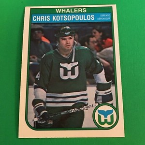 1982-83 OPC O-PEE-CHEE #124 - Chris Kotsopoulos RC - Hartford Whalers - NM 